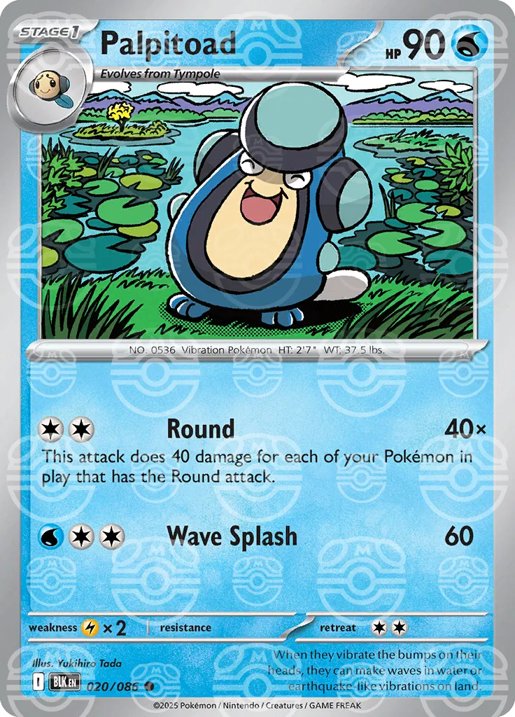 Palpitoad - 020/086 - Black Bolt