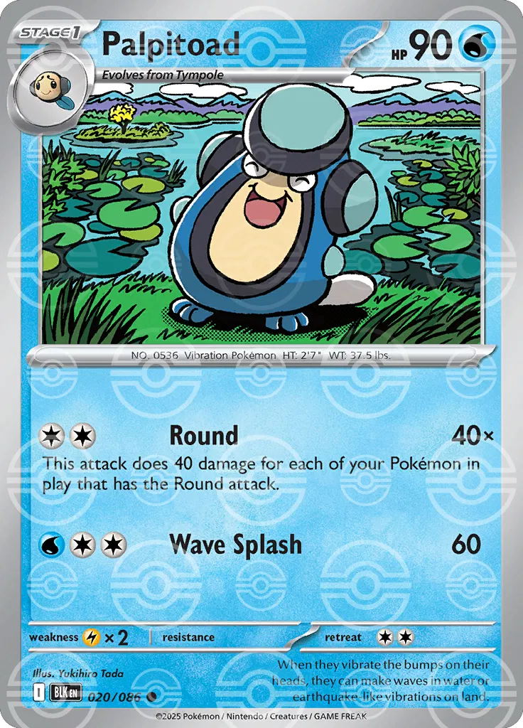 Palpitoad - 020/086 - Black Bolt