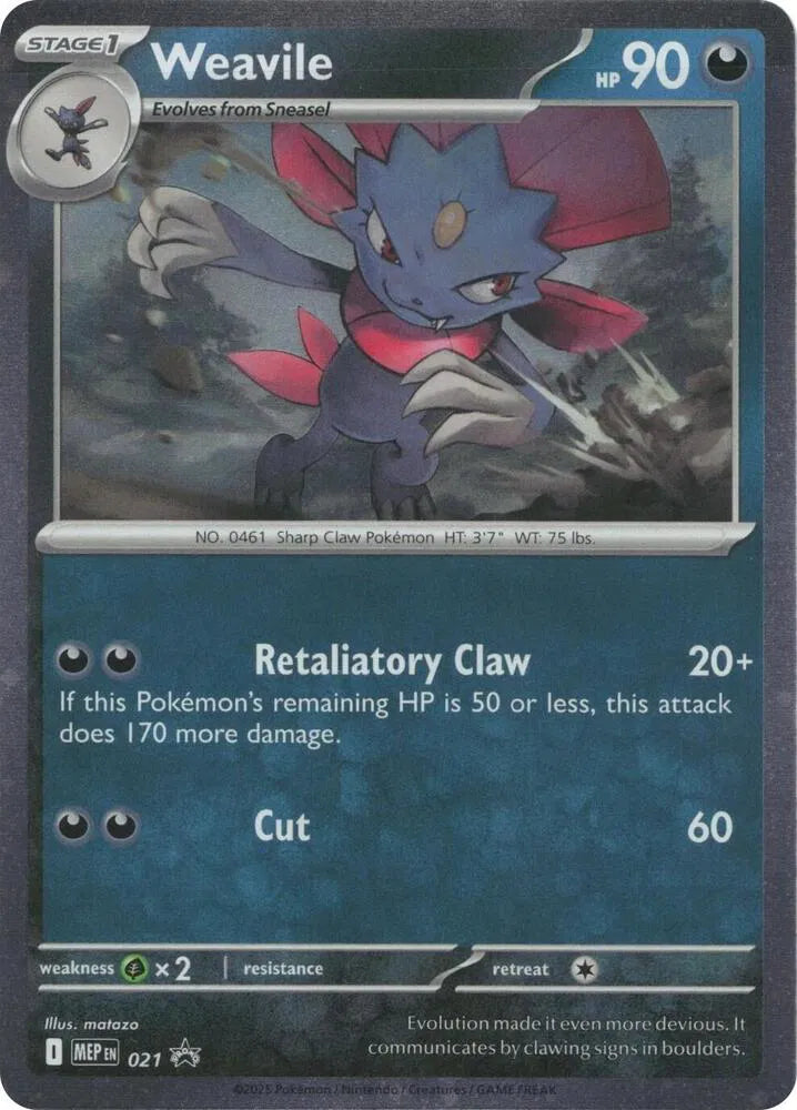 Weavile - 021 - Cosmos Holo - Mega Evolution Promo