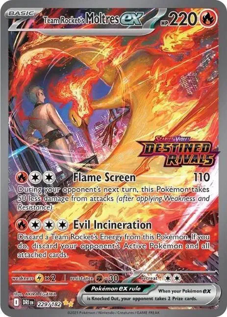 Team Rocket's Moltres ex - 229/182 - Destined Rivals Stamp