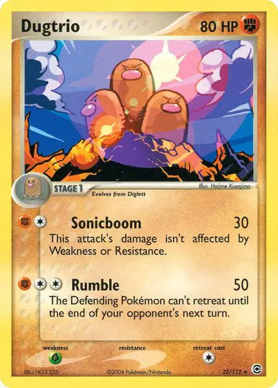 Dugtrio - 22/112 - Ex FireRed & LeafGreen
