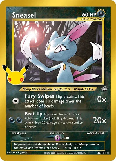 Sneasel - 25/111 - 30th Celebration - Classic Collection