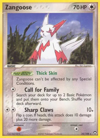 Zangoose - 25/108 - Ex Power Keepers
