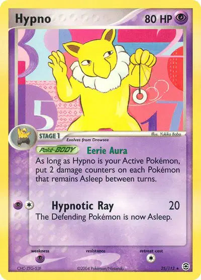 Hypno - 25/112 - Ex FireRed & LeafGreen