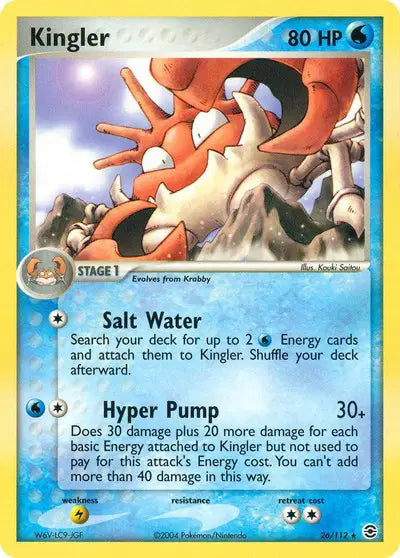 Kingler - 26/112 - Ex FireRed & LeafGreen