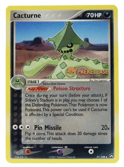 Cacturne - 27/108 - Prerelease - Miscellaneous