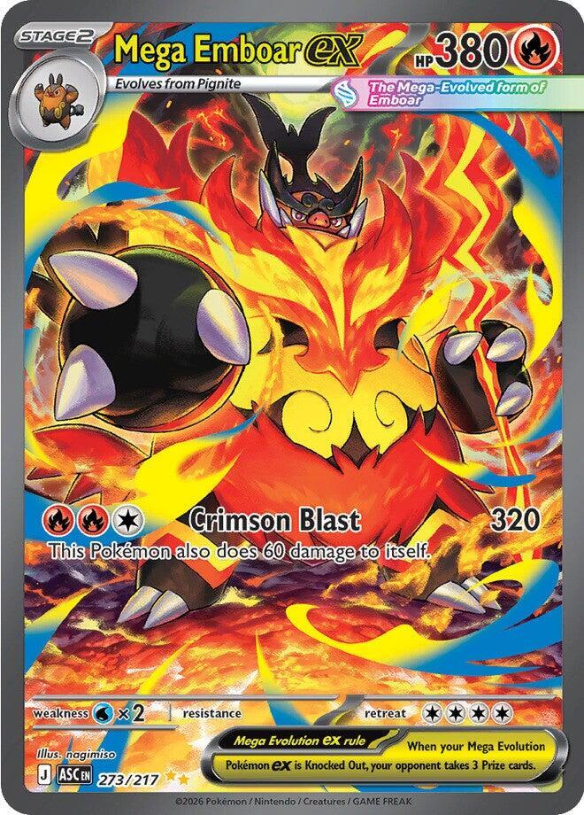 Mega Emboar ex - 273/217 - Ascended Heroes