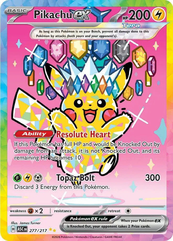 Pikachu ex - 277/217 - Ascended Heroes