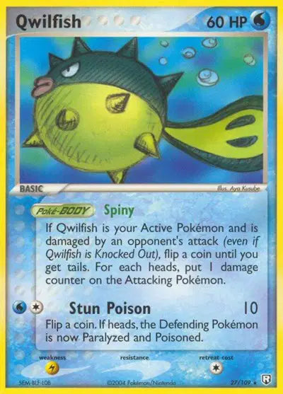 Qwilfish - 27/109 - EX Team Rocket Returns