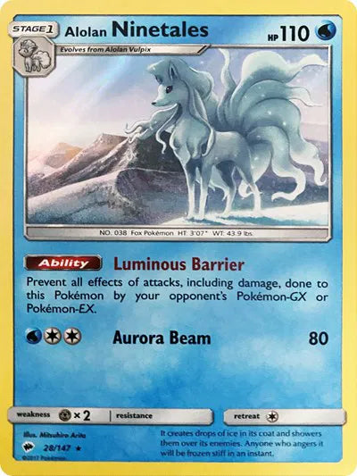 Alolan Ninetales - 28/147 - Water Web Holo - Miscellaneous