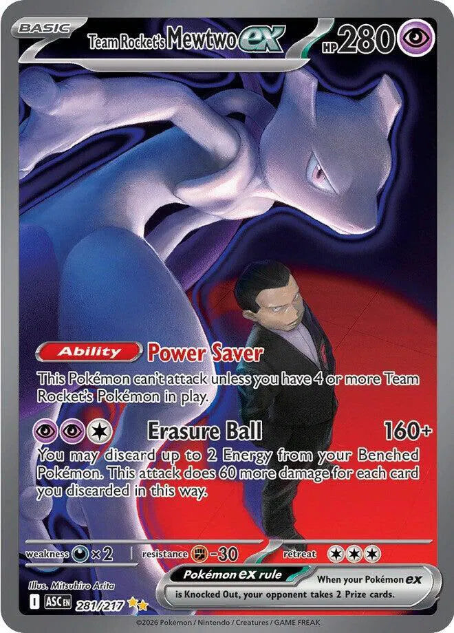 Team Rocket's Mewtwo ex - 281/217 - Ascended Heroes