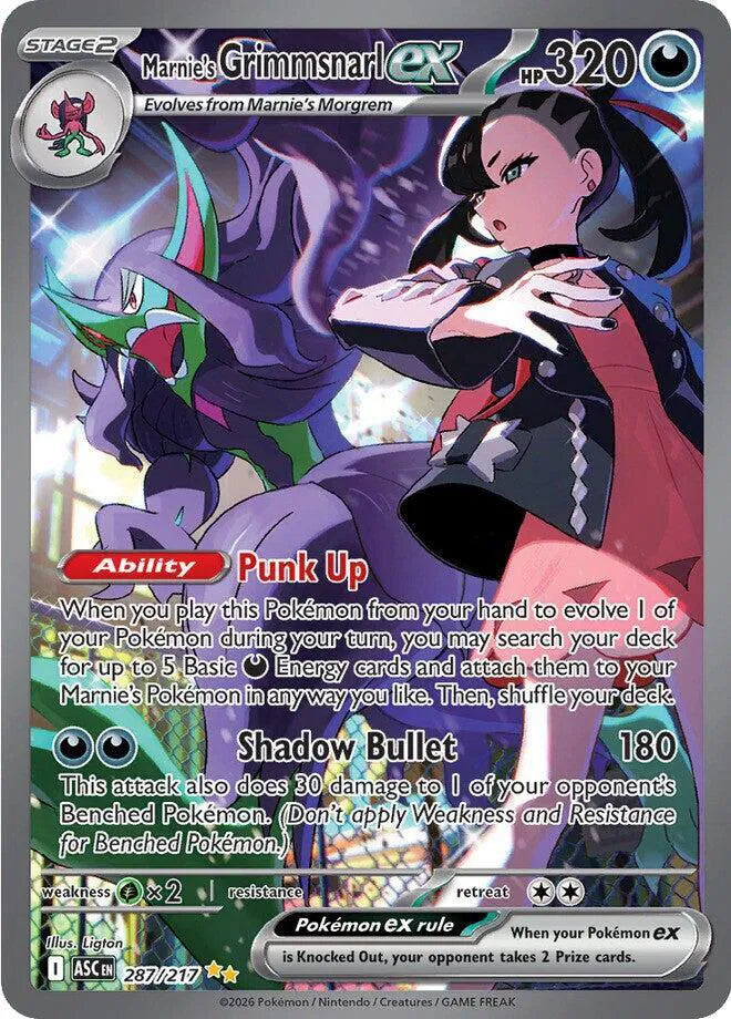 Marnie's Grimmsnarl ex - 287/217 - Ascended Heroes