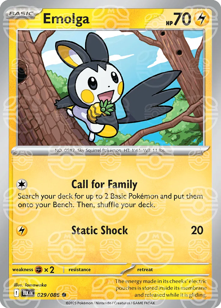 Emolga - 029/086 - Black Bolt