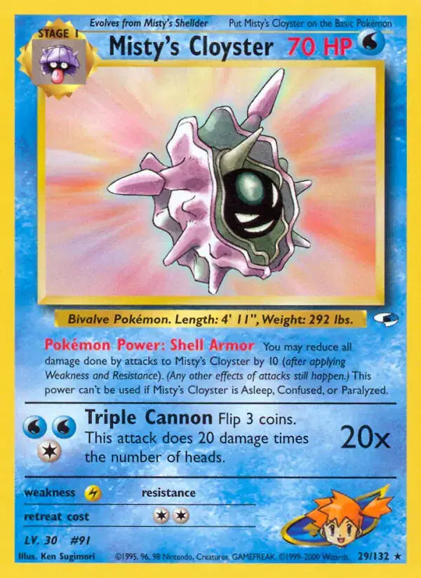 Misty's Cloyster - 29/132 - Gym Heroes