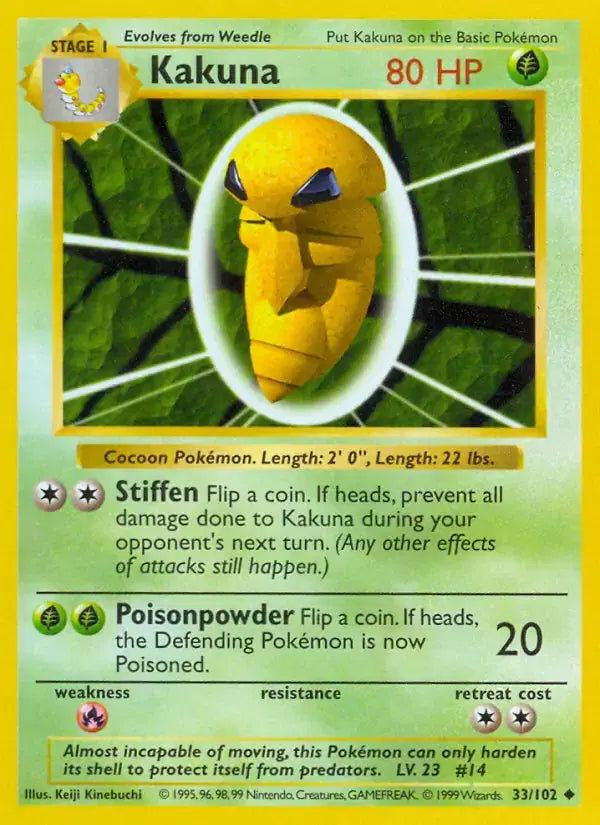 Kakuna - 33/102 - Shadowless - Base Set