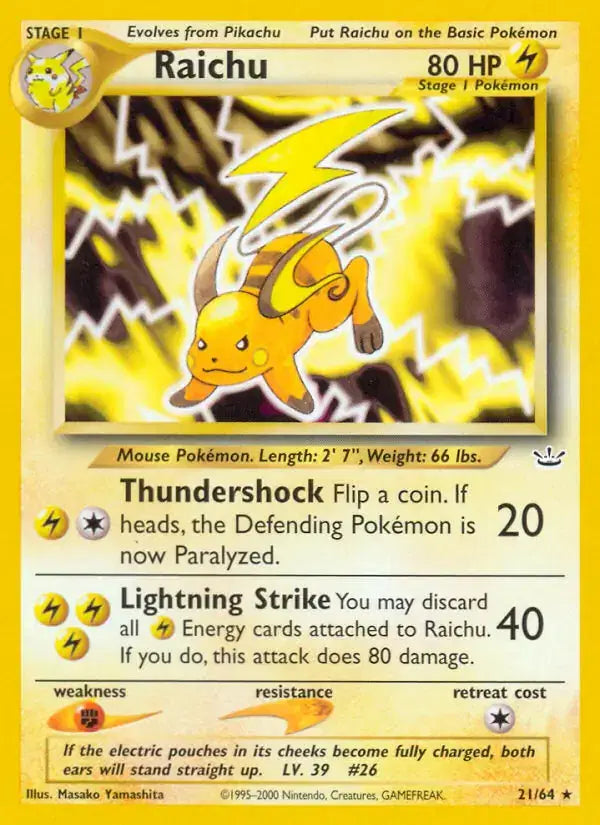 Raichu - 21/64 - Neo Revelation