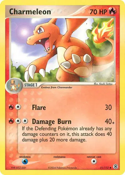 Charmeleon - 31/112 - Ex FireRed & LeafGreen