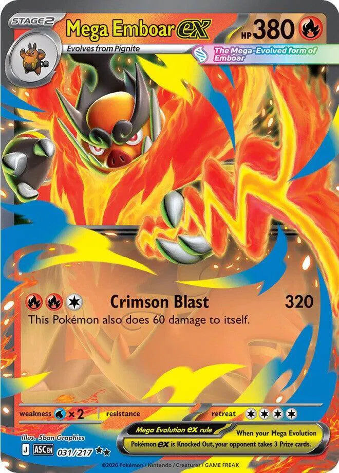 Mega Emboar ex - 031/217 - Ascended Heroes