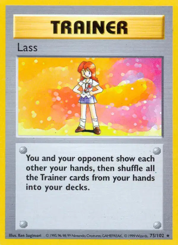 Lass - 75/102 - Shadowless - Base Set