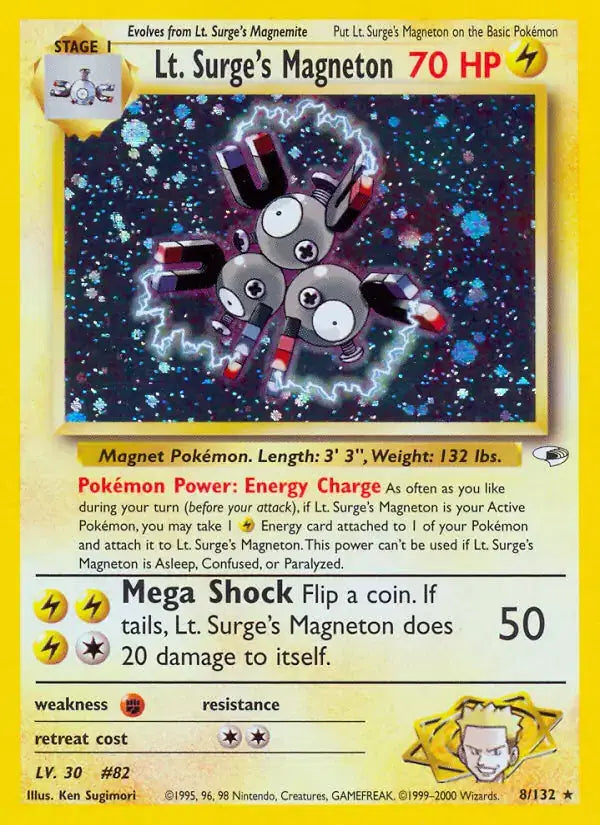 Lt. Surge's Magneton - 8/132 - Gym Heroes