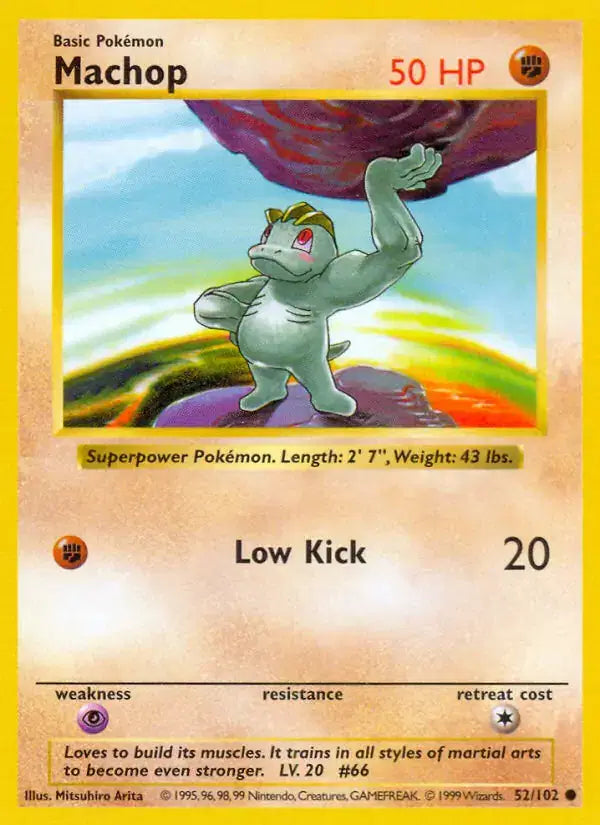 Machop - 52/102 - Shadowless - Base Set