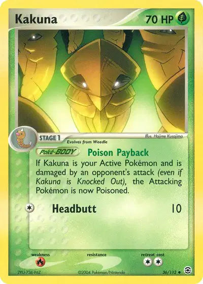 Kakuna - 36/112 - Ex FireRed & LeafGreen