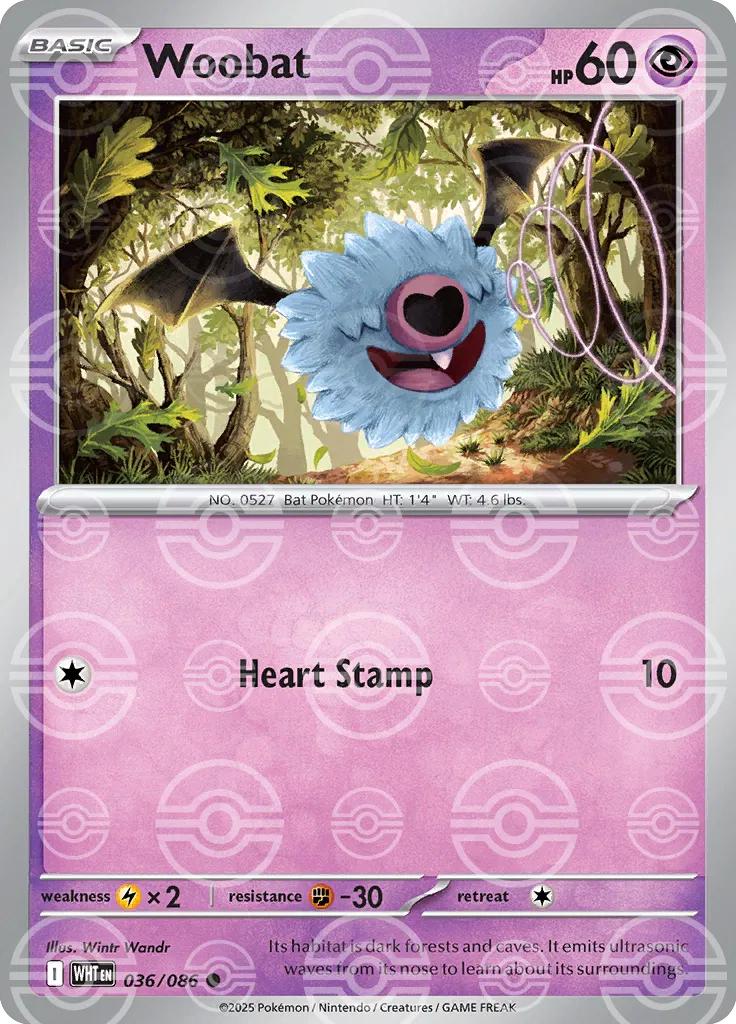 Woobat - 036/086 - White Flare
