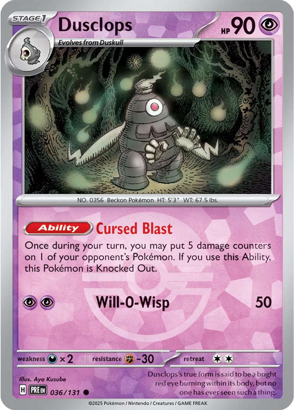 Dusclops - 036/131 - Prismatic Evolutions