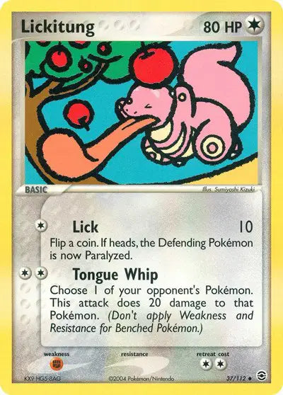 Lickitung - 37/112 - Ex FireRed & LeafGreen