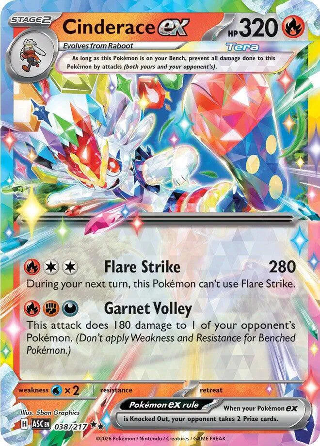 Cinderace ex - 038/217 - Ascended Heroes