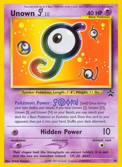 Unown J - 38 - WoTC Promo