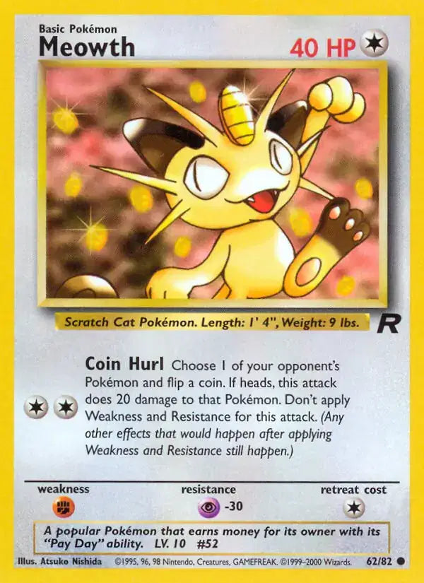 Meowth - 62/82 - Team Rocket