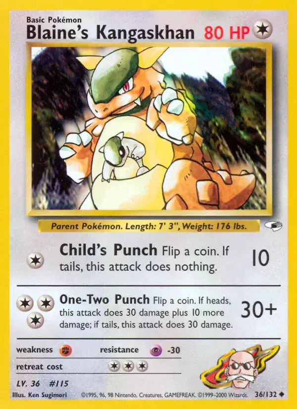 Blaine's Kangaskhan - 36/132 - Gym Heroes