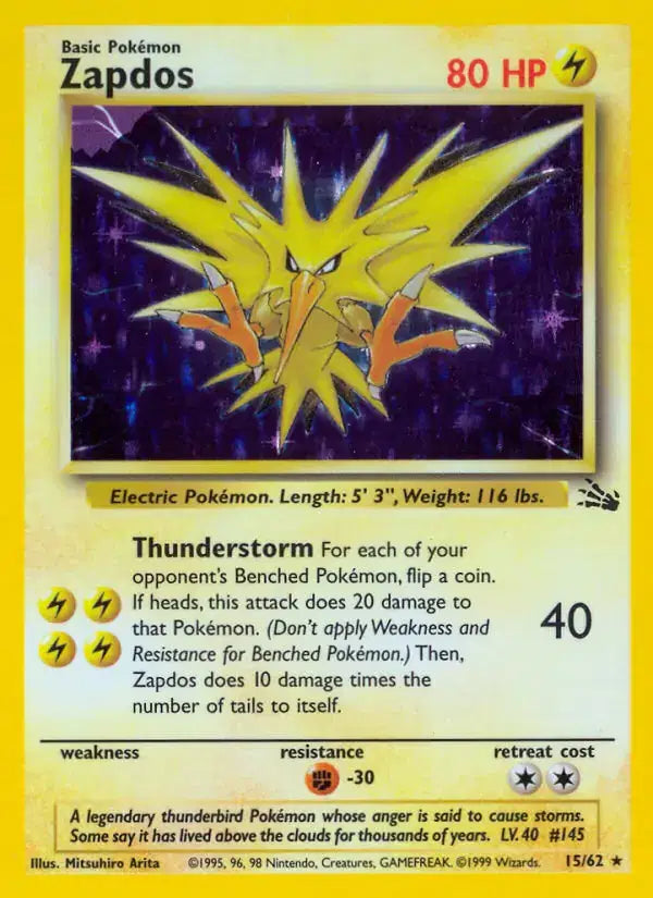 Zapdos - 15/62 - Fossil