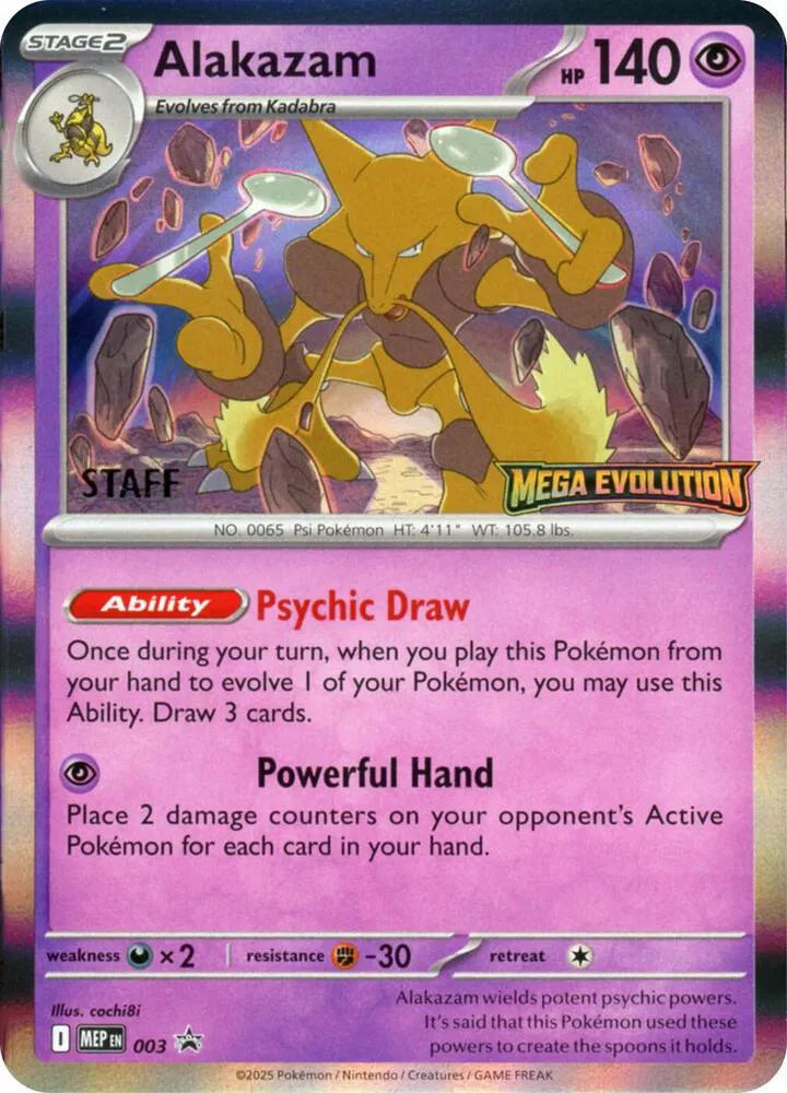 Alakazam - 003 - Staff - Mega Evolution Promo