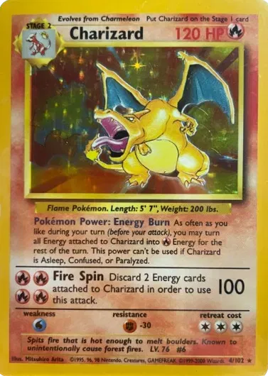 Charizard - 4/102 - 1999-2000 4th print - Miscellaneous