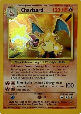 Charizard - 4/102 - Black Dot Error - Miscellaneous