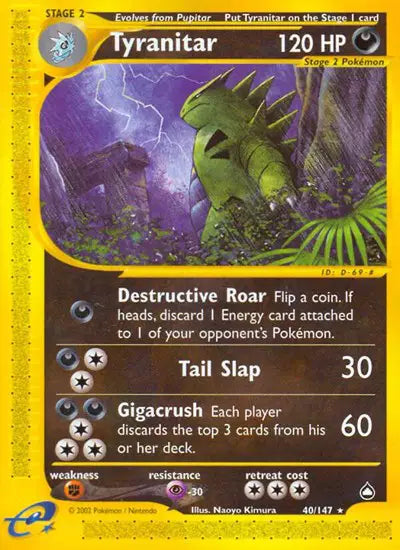 Tyranitar - 40/147 - Aquapolis