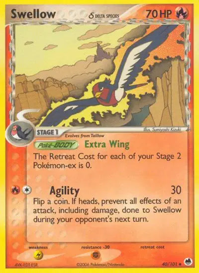 Swellow - 40/101 - Ex Dragon Frontiers