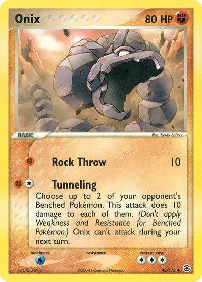 Onix - 42/112 - Ex FireRed & LeafGreen
