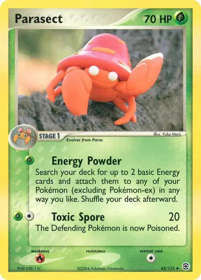 Parasect - 43/112 - Ex FireRed & LeafGreen