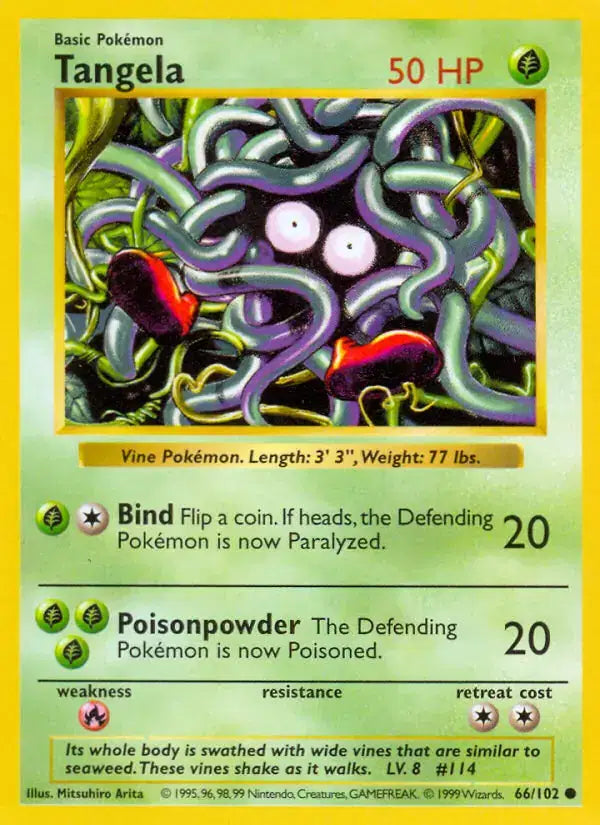 Tangela - 66/102 - Shadowless - Base Set