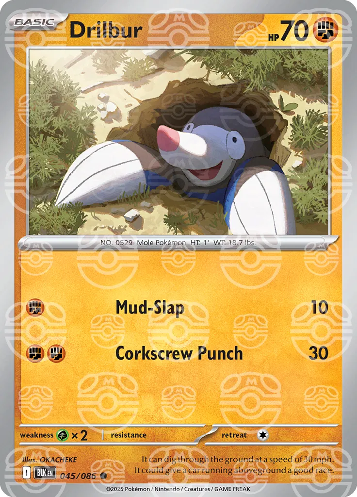 Drilbur - 045/086 - Black Bolt