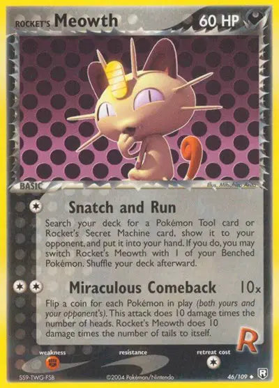 Rocket's Meowth - 46/109 - EX Team Rocket Returns