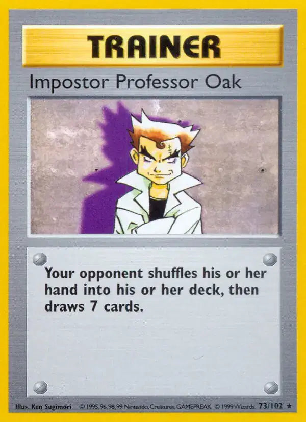 Imposter Professor Oak - 73/102 - Shadowless - Base Set