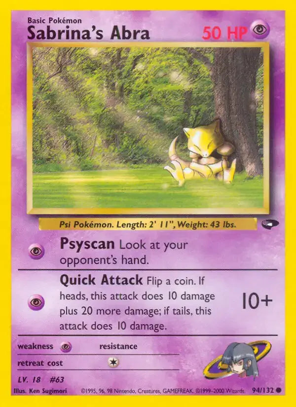 Sabrina's Abra - 94/132 - Gym Challenge