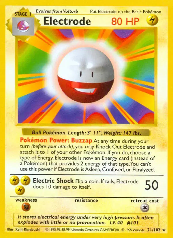 Electrode - 21/102 - Shadowless - Base Set