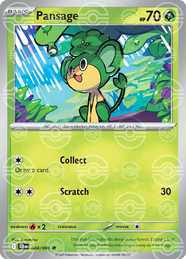 Pansage - 004/086 - Black Bolt