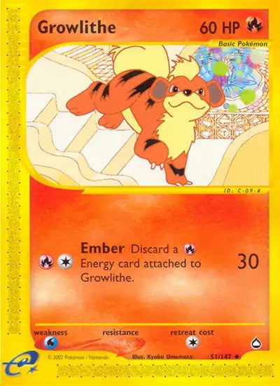 Growlithe - 51/147 - Aquapolis