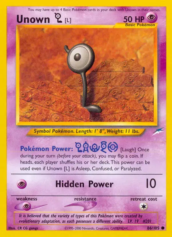Unown L - 86/105 - Neo Destiny